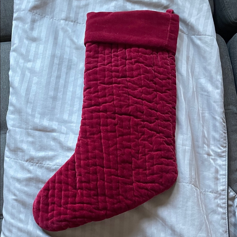 Pottery Barn Velvet Red Stocking